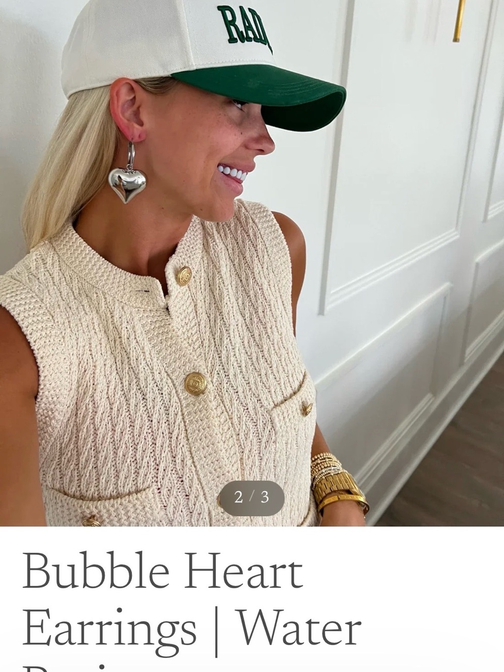 CHANSUTTPEARLS Trendy Jewelry- Silver Heart Bubble Earrings NWT